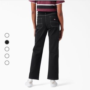 Dickies Carpenter pant black with white stitch